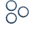 Back Camera Bezel Ring Only Compatible For iPhone 12 Pro Max (Pacific Blue) (3 Piece Set)