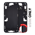 Mid-Frame Housing With Power And Volume Button Compatible For iPhone 15 Plus (US Version) (Used OEM Pull: Grade A) (Black)