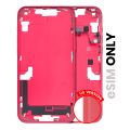 Mid-Frame Housing With Power And Volume Button Compatible For iPhone 14 Plus (US Version) (Used OEM Pull: Grade A) (Red)
