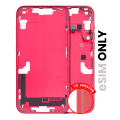 Mid-Frame Housing With Power And Volume Button Compatible For Iphone 14 Plus (US Version) (Used OEM Pull: Grade C) (Red)