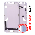 Mid-Frame Housing With Power And Volume Button Compatible For iPhone 14 Plus (International Version) (Aftermarket Plus) (Purple)