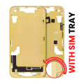 Mid-Frame Housing With Power And Volume Button Compatible For iPhone 14 (International Version) (Aftermarket Plus) (Yellow)