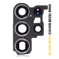 Back Camera Lens With Cover Bezel Ring Compatible For Samsung Galaxy S23 Ultra 5G (Phantom Black)