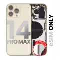 Back Housing W/ Small Pre-Installed Compatible For iPhone 14 Pro Max (US Version) (Used OEM Pull: Grade B) (Gold)