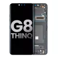 LCD Assembly With Frame Compatible For LG G8 ThinQ (Used OEM Pull: Grade A) (Black)