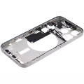 Mid-Frame Housing With Power And Volume Button Compatible For iPhone 15 Pro (International Version) (Aftermarket Plus) (White Titanium)