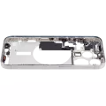 Mid-Frame Housing With Power And Volume Button Compatible For iPhone 15 Pro (International Version) (Aftermarket Plus) (White Titanium)