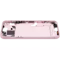 Mid-Frame Housing With Power And Volume Button Compatible For iPhone 15 Plus (International Version) (Aftermarket Plus) (Pink)