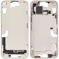 Mid-Frame Housing With Power And Volume Button Compatible For iPhone 15 Plus (International Version) (Aftermarket Plus) (Yellow)