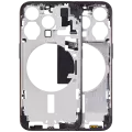 Mid-Frame Housing With Power And Volume Button Compatible For iPhone 15 Pro (International Version) (Aftermarket Plus) (Black Titanium)