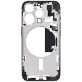 Mid-Frame Housing With Power And Volume Button Compatible For iPhone 15 Pro (International Version) (Aftermarket Plus) (Black Titanium)