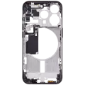 Mid-Frame Housing With Power And Volume Button Compatible For iPhone 15 Pro (International Version) (Aftermarket Plus) (Black Titanium)