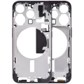 Mid-Frame Housing With Power And Volume Button Compatible For iPhone 15 Pro (International Version) (Aftermarket Plus) (Blue Titanium)