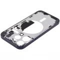 Mid-Frame Housing With Power And Volume Button Compatible For iPhone 15 Pro (International Version) (Aftermarket Plus) (Blue Titanium)