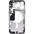 Mid-Frame Housing With Power And Volume Button Compatible For iPhone 15 Pro Max (US Version) (Aftermarket Plus) (Blue Titanium)