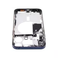 Mid-Frame Housing With Power And Volume Button Compatible For iPhone 15 Pro Max (US Version) (Aftermarket Plus) (Blue Titanium)