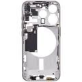 Mid-Frame Housing With Power And Volume Button Compatible For iPhone 15 Pro (International Version) (Aftermarket Plus) (Natural Titanium)