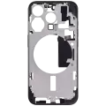 Mid-Frame Housing With Power And Volume Button Compatible For iPhone 15 Pro (US Version) (Aftermarket Plus) (Black Titanium)