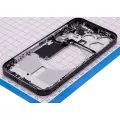 Mid-Frame Housing With Power And Volume Button Compatible For iPhone 15 Pro (US Version) (Aftermarket Plus) (Black Titanium)