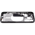Mid-Frame Housing With Power And Volume Button Compatible For iPhone 15 Pro (US Version) (Aftermarket Plus) (Black Titanium)