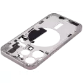 Mid-Frame Housing With Power And Volume Button Compatible For iPhone 15 Pro (US Version) (Aftermarket Plus) (Natural Titanium)