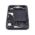 Mid-Frame Housing With Power And Volume Button Compatible For iPhone 15 (International Version) (Used OEM Pull: Grade A) (Black)