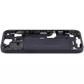 Mid-Frame Housing With Power And Volume Button Compatible For iPhone 15 (International Version) (Used OEM Pull: Grade A) (Black)