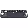 Mid-Frame Housing With Power And Volume Button Compatible For iPhone 15 Plus (International Version) (Used OEM Pull: Grade A) (Black)