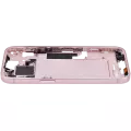 Mid-Frame Housing With Power And Volume Button Compatible For iPhone 15 (International Version) (Aftermarket Plus) (Pink)