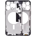 Mid-Frame Housing With Power And Volume Button Compatible For iPhone 15 Pro Max (International Version) (Aftermarket Plus) (Blue Titanium)