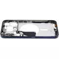 Mid-Frame Housing With Power And Volume Button Compatible For iPhone 15 Pro Max (International Version) (Aftermarket Plus) (Blue Titanium)