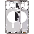 Mid-Frame Housing With Power And Volume Button Compatible For iPhone 15 Pro Max (International Version) (Aftermarket Plus) (Natural Titanium)