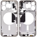 Mid-Frame Housing With Power And Volume Button Compatible For iPhone 15 Pro Max (International Version) (Aftermarket Plus) (Natural Titanium)