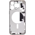 Mid-Frame Housing With Power And Volume Button Compatible For iPhone 15 Pro Max (International Version) (Aftermarket Plus) (Natural Titanium)