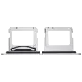 Dual Sim Card Tray Compatible For iPhone 16 / 16 Plus (White)