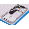Mid-Frame Housing With Power And Volume Button Compatible For iPhone 15 Pro (US Version) (Used OEM Pull: Grade C) (White Titanium)