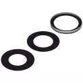 Back Camera Lens (Glass Only) With Adhesive Compatible For iPhone 16 Pro / 16 Pro Max (3 Piece Set) (Aftermarket Plus) (10 Pack)