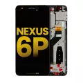 LCD Assembly With Frame Compatible For Nexus 6P (Huawei) (Refurbished) (Black)