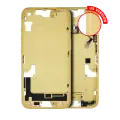 Mid-Frame Housing With Power And Volume Button Compatible For Iphone 14 (US Version) (Used OEM Pull: Grade C) (Yellow)