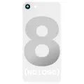 Back Cover Glass With Back Camera Lens Compatible For iPhone 8 (Aftermarket) (No Logo) (Silver)