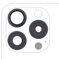 Back Camera Lens With Bracket & Bezel Compatible For iPhone 15 Pro (3 Piece Set) (Premium) (Blue Titanium)
