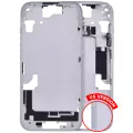 Mid-Frame Housing With Power And Volume Button Compatible For iPhone 15 (US Version) (Aftermarket Plus) (Blue)