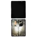 Inner OLED Assembly With Frame Compatible For Samsung Galaxy Z Fold 5 5G (US & International) (Used OEM Pull: Grade A) (Cream)