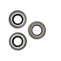 Back Camera Lens With Bracket & Bezel Compatible For iPhone 12 Pro Max (3 Piece Set) (Aftermarket Plus) (Graphite)