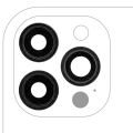 Back Camera Lens With Bracket & Bezel Compatible For iPhone 12 Pro Max (3 Piece Set) (Aftermarket Plus) (Graphite)
