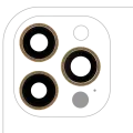 Back Camera Lens With Bracket & Bezel Compatible For iPhone 12 Pro Max (3 Piece Set) (Aftermarket Plus) (Gold)