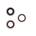 Back Camera Lens (Glass Only) With Adhesive Compatible For iPhone 12 Pro Max (3 Piece Set) (Real Sapphire / Premium)