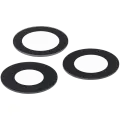 Back Camera Lens (Glass Only) With Adhesive Compatible For iPhone 12 Pro Max (3 Piece Set) (Real Sapphire / Premium)