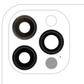 Back Camera Lens With Bracket & Bezel Compatible For iPhone 12 Pro (3 Piece Set) (Real Sapphire / Premium)(Graphite)