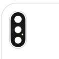 Back Camera Lens (Glass Only) With Adhesive Compatible For iPhone X (All Colors) (10 Pack) (Real Sapphire l Premium)